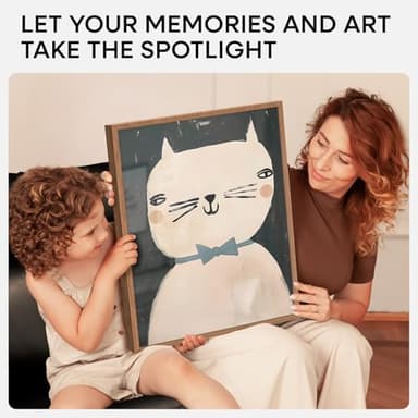 Homeforia 18x24 Poster Frame Wood, High End Natural Oak 18x24 Light Wooden Picture Frame with Mat 16x20, 18 by 24 Frames Matted to 16 x 20 Photo, 24by18 Thin Frames, Tempered Glass, Wall Kit, Set of 1 - Image 4