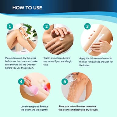 Hair Removal Cream: Intimate/Private Hair Removal Cream for Women and Men - Hair Removal for Body Legs Arms Underarms - Painless Bikini Hair Removal Cream - Depilatory Cream - Skin Friendly - 120g - Image 4