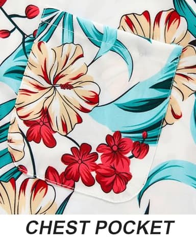 APTRO Men's Hawaiian Shirt Short Sleeve Tropical Vacation Button Down Beach Floral Palm Shirts #209 4X - Image 5