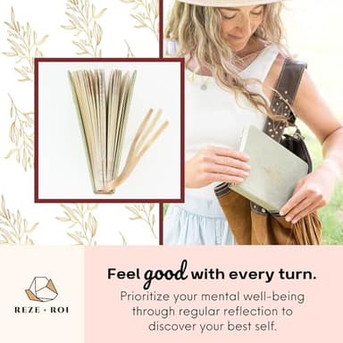 Daily Gratitude Journal for Women (5.7x8.25")- Linen Hardback Daily Women’s Journal - 6 Month Undated Guided Notebook with Prompts -Green Gratitude Diary with Prompts for Women- Personal Organizer - Image 6