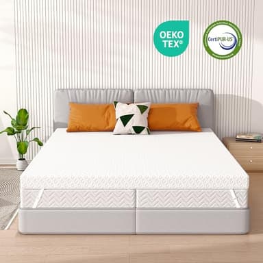 Memory Foam Mattress Topper Twinxl Size, AprLeaf 3 Inch Cooling Mattress Topper with Removable Cover, Medium Firm Mattress Topper for Back Pain Comfort Sleep - Image 6