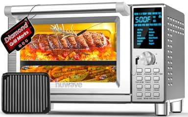 NUWAVE Bravo XL Air Fryer Convection Toaster Oven Countertop, 112-in-1 Smart Grill Combo with Original Flavors & Marks, Adjustable Heating Zones for Pizza, Roast, Bake, 50-500°F, Stainless Steel, 30QT - Image 1