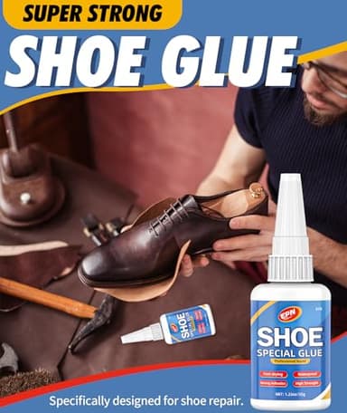 EPN Super Glue for Shoe Repair, 35g Heavy Duty Waterproof Adhesive – Strong Bond for Soles, Boots, Sneakers, Athletic Shoes, Heels, Sandals, Fast Drying, Long-Lasting, Pack of 2 - Image 2