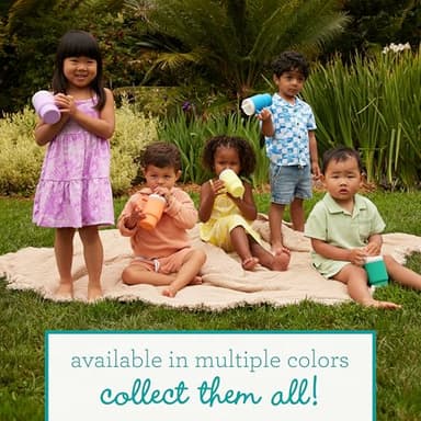 Infantino My 1st Tumbler, Silicone Sippy Cup with Straw & Handle, Spill-Resistant Baby Cup for On-the-Go, BPA-Free Transition Bottle, Lilac - Image 4