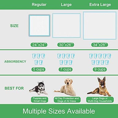 Deep Dear Pet Training and Puppy Pads 24"x24" (75 Count), Super Absorbent Pee Pads for Dogs, Leak-Proof Dog Potty Training Pads for Puppies, Cats, Rabbits, Disposable Pet Pads for Housetraining - Image 6