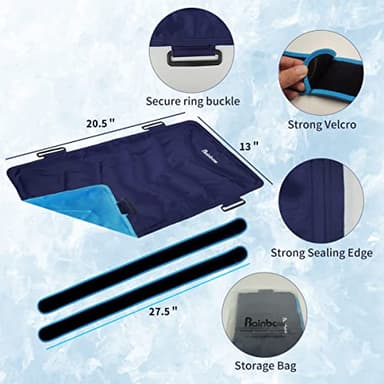 RAINBOW Extra Large Gel Ice Pack for Injuries Reusable (20.5''x 13''), Flexible Cold Pack for Back Pain Relief, Hot Cold Therapy Full Back Ice Pack for Swelling, Bruises & Sprains - Image 4