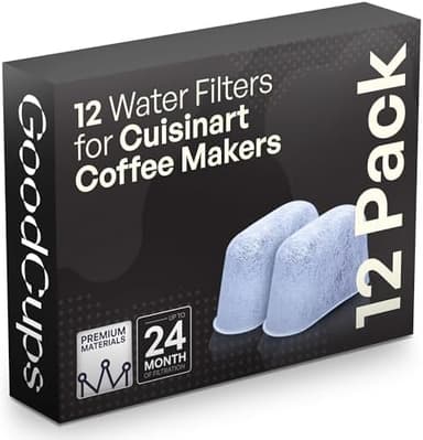 12 Pack Water Filters for Cuisinart Coffee Makers by GoodCups - Replacement Charcoal Water Filters - Fits All Cuisinart Coffee Machines - Image 3