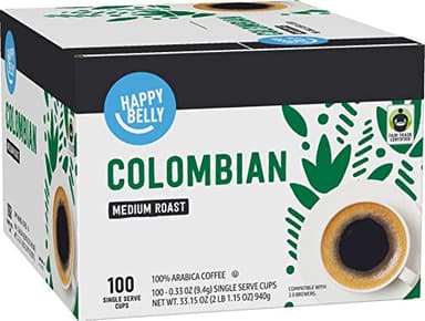 Amazon Brand - Happy Belly Medium Roast Coffee Pods, Colombian, Compatible with Keurig 2.0 K-Cup Brewers, 100 Count - Image 6
