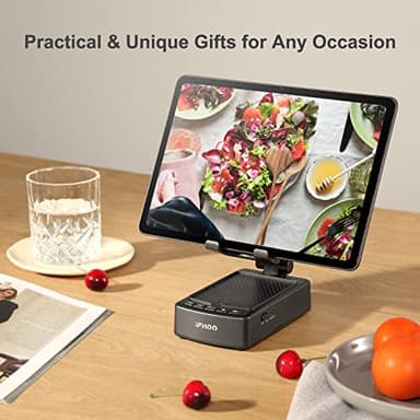 Gifts for Men Women, Phone Stand with Bluetooth Speaker BT5.3, Gifts for Him Dad Who have everything, Phone Holder with Wireless Speaker for iPhone/Android/Tablet, Tech Gadgets,Birthday Gifts for Men - Image 6