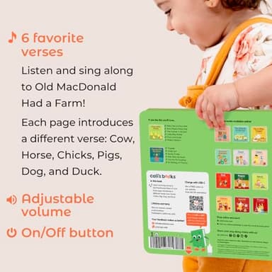 Cali's Books Old Macdonald Had a Farm | Interactive Books for 1 Year Old, Books for 2 Year Olds with Buttons on Every Page | Fun Farm Toy Book for Baby and Toddlers | Great Gift for Kids - Image 5