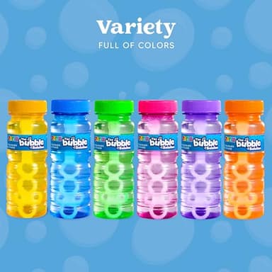JOYIN 36 Pcs Bubble Bottles with Wand Assortment for Kids, 4oz Blow Bubbles Solution Novelty Summer Toy - Activity Party Favor Assorted Colors Set, Party Favors, Birthday - Image 3