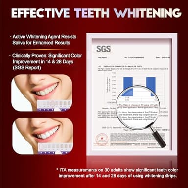 Teeth Whitening Strips for Tooth White: Professional Dentist Formulated Teeth Whitener Enamel-Safe Non-Slip 28 Strips 14 Treatments - Image 3