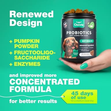Probiotics for Dogs Gut Health, Digestion, Immunity, Yeast Balance, Itchy Skin, Allergies Support - Dog Probiotic Chews with Digestive Enzymes for Gut Flora- Soft Treats with Pumpkin and Yeast Powder - Image 2