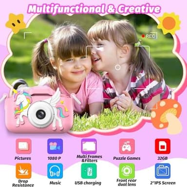Masterbee Children's Camera Toys for Girls & Boys, 3-12 Years - 1080P HD Video Kids Digital Camera - Perfect for Christmas & Birthday Gifts - Image 3
