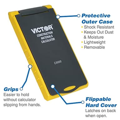 Victor C5000 Construction Materials Calculator with Protective Case - Image 3