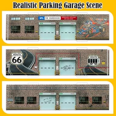 Saichotoy Storage for Hot Wheels: Toy Car Parking Garage Diorama with Lights - Freestanding Display Case for 1/64 Scale Diecast Cars with 4 Levels 24 Spots Maximum 40 Cars - Image 9