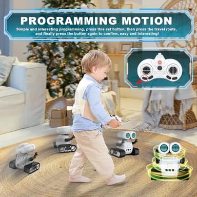 Hamourd Robot Toys for 3 Years Old Boys Girls- Robots with Walkie-Talkie Function, Gesture Sensing, Flexible Head & Arms, Programming Motion, Dance Moves, Music, and Shining LED Eyes, Kids Toys Gifts - Image 5