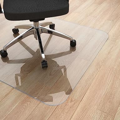 Yecaye Office Chair Mat for Hardwood Floor, 36" x 48" Clear Computer Desk Chair Mat, PVC Heavy Duty Floor Protector for Rolling Chairs, Can't be Used on Carpet(Transparent, 36" x 48") - Image 1