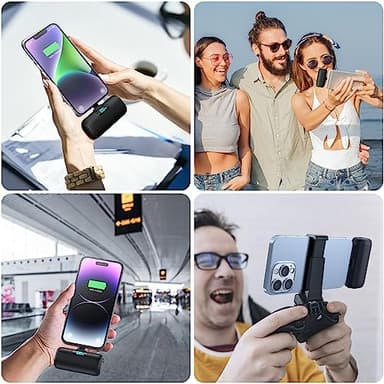 Small Portable Charger for iPhone,Upgraded 5000mAh PD Fast Charging Power Bank,Mini Battery Pack Backup Charger Compatible with iPhone 14/14 Pro Max/13/13 Pro/12 Pro/11/XS/XR/X/8/7/6 etc-Black - Image 4