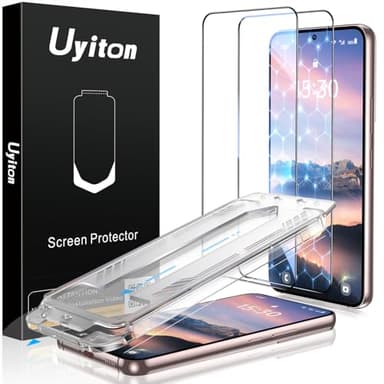 Uyiton UnBreak-Glass for Samsung Galaxy S22 Screen Protector, [Ultrasonic Fingerprint Support][Auto-Alignment Frame] Scratch-Resistant Bubble-Free S22 Screen Protector(, 2 Pack - Image 1