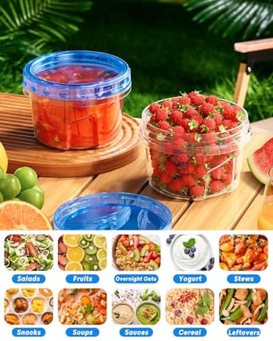 BiuLeon 6 Pack-17oz Freezer Storage Containers, Plastic Food Storage Containers with Twist Top Lids, BPA Free and Reusable Soup Containers with Lid, Microwave and Dishwasher Safe - Image 6