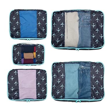 TravelWise Packing Cubes, Navy Airplanes, Set (5262367) - Image 7