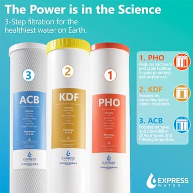 Express Water Whole House Water Filter System | ULTIMATE PROTECTION | 3 Stage Home Filtration, Top Tier Heavy Metal + Anti-Scale Filter, Highly Reduces Scale, Chloramine, Chlorine, PFAs, Lead, Arsenic - Image 4