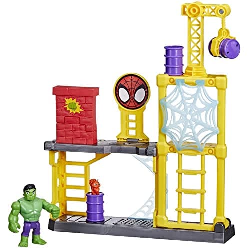 Spidey and His Amazing Friends Hulk’s Smash Yard Preschool Toy, Hulk Playset with Toppling Tower and Smash Wall, Kids Ages 3 and Up (Amazon Exclusive) - Image 1