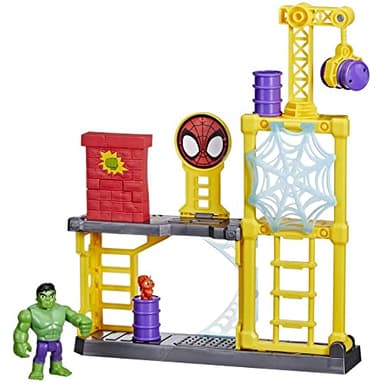 Spidey and His Amazing Friends Hulk’s Smash Yard Preschool Toy, Hulk Playset with Toppling Tower and Smash Wall, Kids Ages 3 and Up (Amazon Exclusive) - Image 1