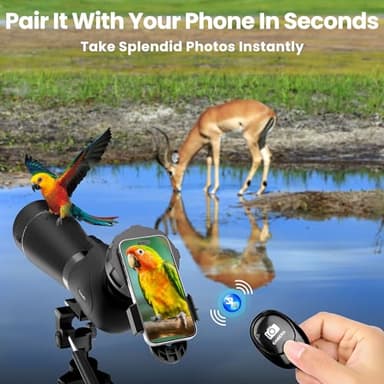 Gosky 20-60x85 Spotting Scope with Full Size Tripod,Phone Adapter,Bluetooth Camera Remote,Waterproof Spotter scopes for Target Shooting,Bird Watching,Travel,Hiking - Image 2