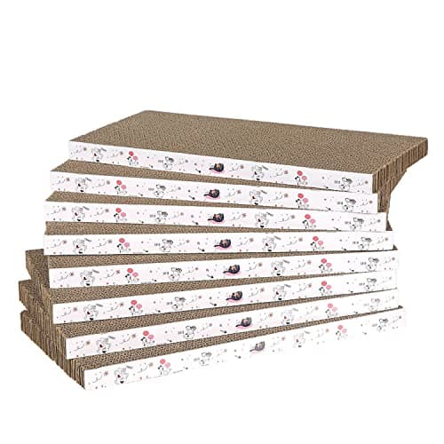 8 Packs in 1 Cat Scratch Pad, Cat Scratcher Cardboard,Reversible,Durable Recyclable Cardboard, Premium Scratch, Suitable for Cats to Rest, Grind Claws and Play - Image 1