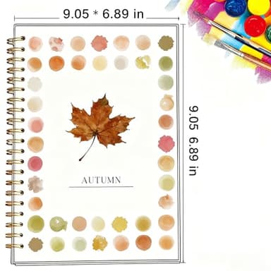 Hugsgarden Water Color Workbook, Hugsgarden Beginner-Friendly Watercolor Workbook, Hugs Garden Watercolor Books, Nature Scenes Paint Set Art Crafts, with 12 Colors Paint Set with Paint Brush (C) - Image 7