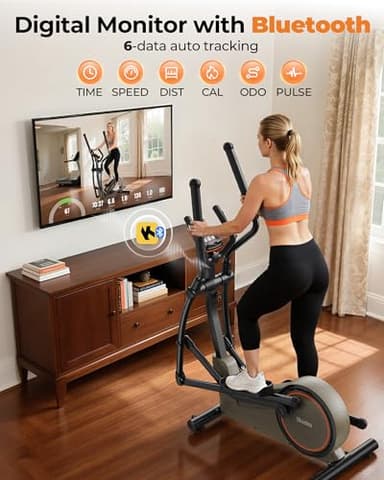 Niceday Elliptical Machine, Elliptical Exercise Machine for Home Use with Hyper-Quiet Magnetic Driving System, 20IN Stride, 16 Resistance Levels, 500LBS Loading Capacity, App Supported - Image 7