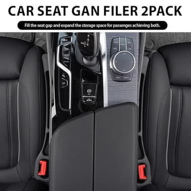 Lalalancer No Drop Seat Guard,Car Seat Gap Filler,Drop seat Gap fillers Between Seat and Console Stop Things from Dropping(Black) - Image 7