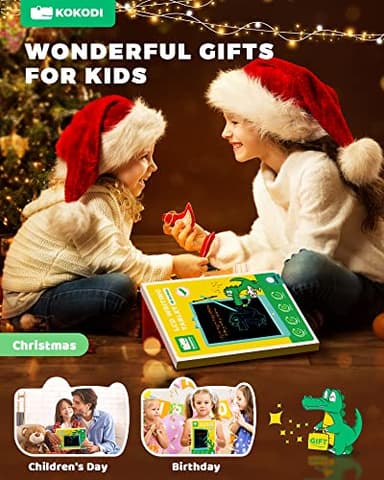 KOKODI LCD Writing Tablet,Gifts for 3 Years Old Boys and Girls,10 Inch Colorful Doodle Board Drawing Tablet, Erasable Reusable Electronic Drawing Pads, Educational and Learning Toy for Kids - Image 7