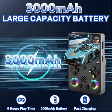 Colourbing RG36PRO Retro Handheld Game Console - Open Source System,3.5"IPS Screen,30,000+ Classic Games,64G TF card, 3000mAh Battery,Portable Gaming Player for Travel,Gift for Teen or Partner -Black - Image 5