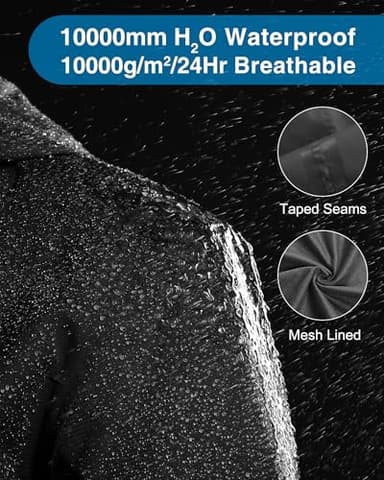33,000ft Packable Rain Jacket Women Lightweight Waterproof Raincoat with Hood Cycling Bike Jacket Windbreaker - Image 2