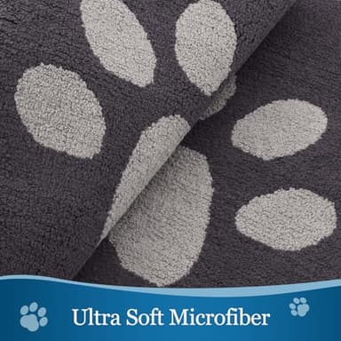 Buganda Dog Door Mat for Muddy Paws, Absorbent Dirt Trapper Washable Indoor Doormats, Non Slip Low-Profile Mud Mat for Dogs, Front Entrance Doormat for Inside Floor (30x20 Inches, Dark Grey) - Image 4