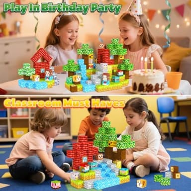 Magnetic Blocks, Magnet Cubes Building Blocks Toddler Travel Toys for 3-5 5-7 8-13 Year Old Boys Girls, Montessori Sensory Kids Toys & Games, Kids Birthday Decorations Party Favors Gifts - Image 5