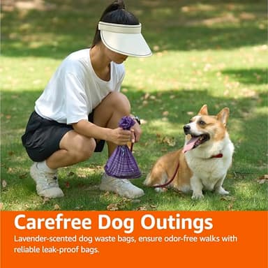 Amazon Basics Premium Lavender Scented Standard Dog Waste Bags, 300 Count (15 Pack of 20) - Image 5
