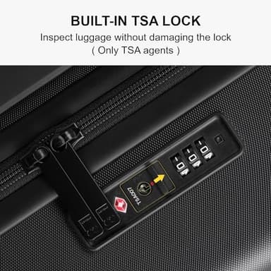 LEVEL8 Rolling Carry on Luggage Airline Approved, Carry-on Suitcases with Wheels, Lightweight Luminous Textured Luggage for Men Women, Tsa Lock, 20 Inch, Dark Grey - Image 7