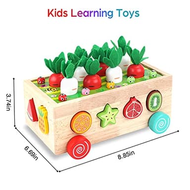 Toddlers Montessori Wooden Educational Toys for Baby Boys Girls Age 1 2 3 Year Old, Shape Sorting Toys 1st One First Birthday Girl Gifts for Kids 1-3, Wood Preschool Learning Fine Motor Skills Game - Image 2
