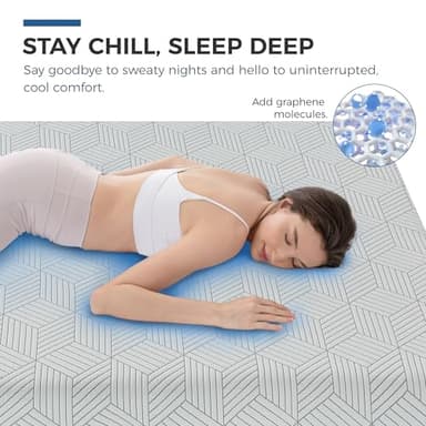 FATHOM Firm King Mattress 12 Inch Memory Foam Mattress King Size Bed in a Box for Back Pain Relief and Cool Sleep with Gel Foam and Removeable Fiberglass Free Cover, CertiPUR-US Certified - Image 3