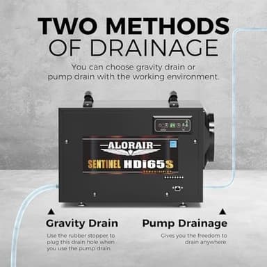 ALORAIR 120 PPD Commercial Dehumidifiers with Pump and Hose, Crawl Space Basement dehumidifier, Industry Water Damage Unit, Compact, Portable, Auto Defrost, Memory Starting - Image 4