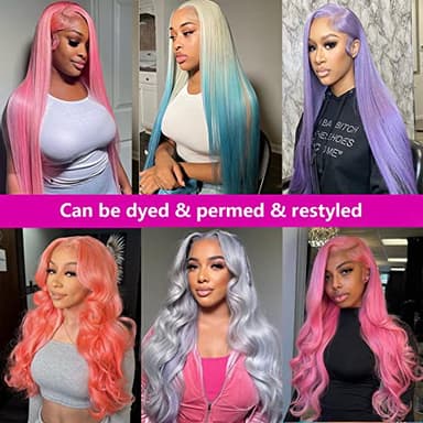 MYDIVA 613 13x6 Lace Front Wig Human Hair 30 inch Straight Blonde Wig Human Hair 180% Density 613 HD Lace Frontal Wig Blonde Lace Front Wigs Human Hair Pre Plucked with Baby Hair - Image 7