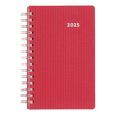 Brownline® 2025 DuraFlex Daily/Monthly Planner, Appointment Book, 12 Months, January to December, Twin-Wire Binding, 8" x 5", Raspberry (CB634V.RAS-25) - Image 2