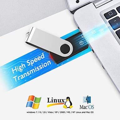 KEXIN 20 Pack 32 GB Flash Drive 3.0 Thumb Drive 32G Transfer Speed Up to 80MB/s Swivel USB 3.0 Flash Drive 20 Pack 3.0 Jump Drive Black - Image 8