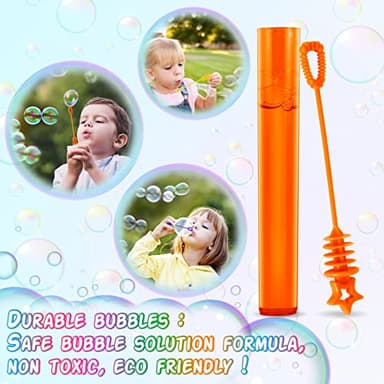 200 Pcs Mini Bubble Wands in 10 Colors, Bulk Party Favors for Kids, Themed Birthday, Christmas, New Year, Valentine, Carnival, School Classroom Prizes for Boys & Girls, Ideal Goodies Bags Stuffers - Image 4
