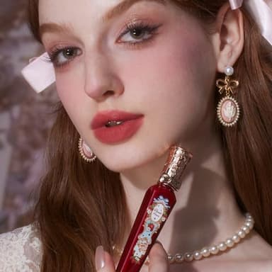 Flower Knows Strawberry Rococo Cloud Lip Cream,Velvety Matte Liquid Lipstick,Red Lipstick,Long Lasting Lip Stain,Kiss-proof Blurred Lipstick for Girls&Women,0.12 Fl Oz(S07 Lychee Tea) - Image 6