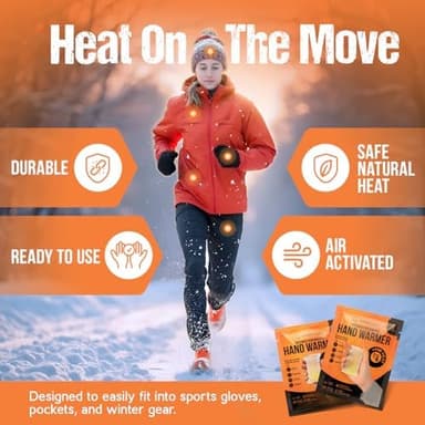 Natural Hand Warmers Disposable - Air Activated 11 Hours of Consistent Natural Heat Handwarmers Pack - Easy Activation | Portable Hot Hands Hand Warmers Bulk, Hot Heat Pack - Image 3